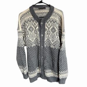 Devold Nordic Cardigan Size L Men'S Gray Norwegian Wool Limited Edition Rare Nor